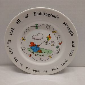 VTG Coalport / Eden Toys Paddington Bear Plate - Paddington Flying a Kite.